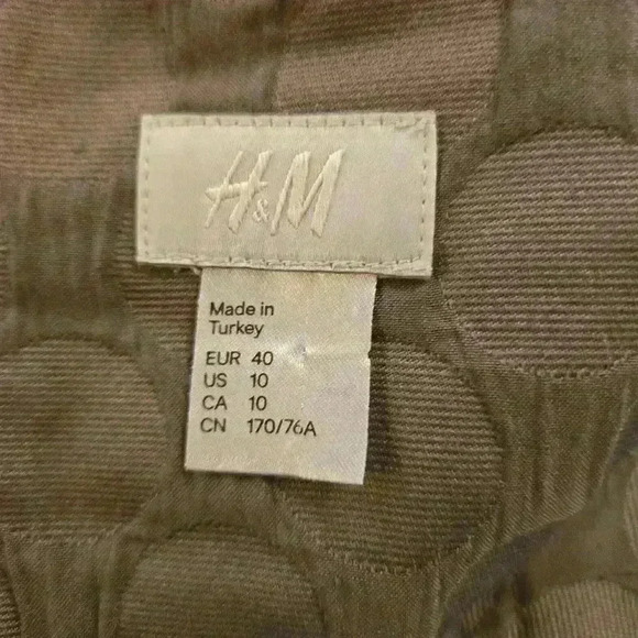 H&M High Waisted Straight Midi Skirt Taupe Womens Size 10 - Picture 4 of 7